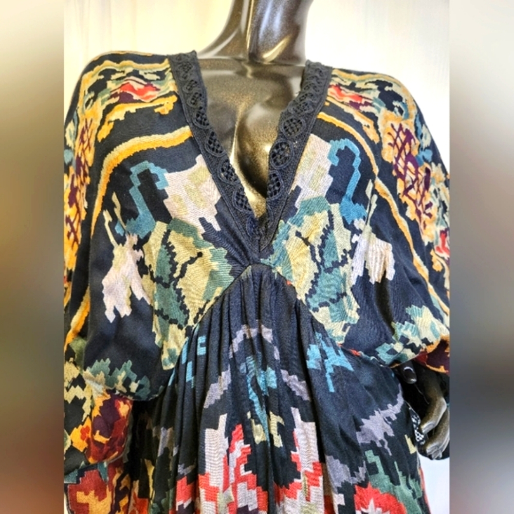Mes Demoiselles Malti Dress Flowers - Elegant Multicolor Maxi Dress Size 36 - Picture 11 of 16